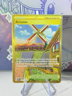 Artazon 229/197 Full Art Gold Holo Pokemon SV03: Obsidian Flames ENG Near Mint - Image 1