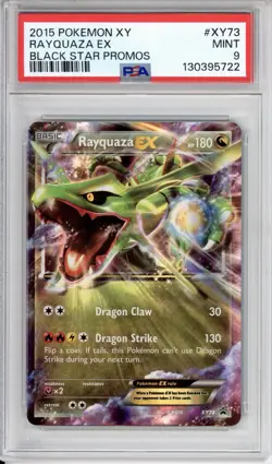 PSA 9 Rayquaza EX Pokemon XY Black Star Promo Holo XY73 - Image 1