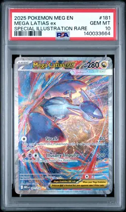 2025 POKEMON MEG EN-MEGA EVOLUTION #181 MEGA LATIAS EX PSA 10 - Image 1