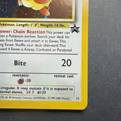 2000 Pokemon TCG Eevee #11 Black Star Promo - Holo - Vintage WOTC - Excellent - Image 4