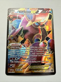 Pokemon Volcanion EX (Full Art) 107/114 XY - Steam Siege Holo - LP - Image 1