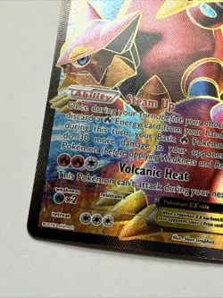 Pokemon Volcanion EX (Full Art) 107/114 XY - Steam Siege Holo - LP - Image 5