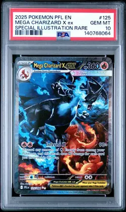 Pokemon PFL EN-Phantasmal Flames #125 Mega Charizard X ex SIR PSA 10 - 140768064 - Image 1