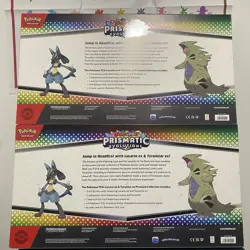 Pokemon Prismatic Evolutions Lucario ex & Tyranitar ex Box Sam’s Club Sealed 2x - Image 2