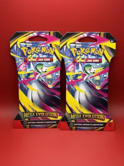 Pokemon TCG Mega Evolution Sleeved Booster Pack Factory Sealed-Lot Of 2 - Image 1