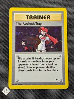 The Rocket's Trap 19/132 - Gym Heroes Unlimited Holo Rare Pokemon TCG NM - Image 1