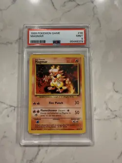 1999 Pokemon Game Magmar PSA Mint 9 - Image 1