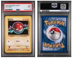 Pokemon Voltorb #067/102 - Base Set (BS) Rarity: Common PSA Mint 9 / Lightning - Image 1