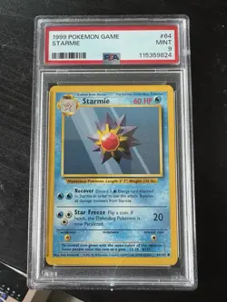 PSA 9 - 1999 Pokemon Game Starmie #64 - Base Set MINT 9! - Image 1