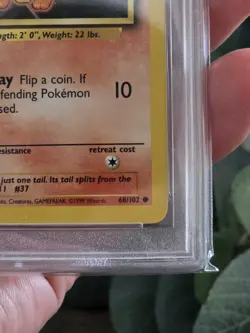 PSA 9 Vulpix 068/102 Base Set Regular Pokemon TCG - Image 4