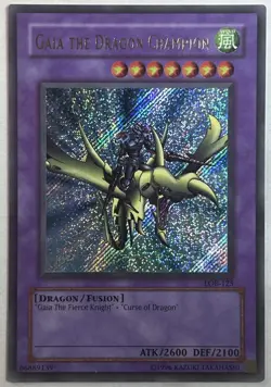 Yu-Gi-Oh! Gaia the Dragon Champion LOB-125 - Secret Rare Unlimited Edition - LP - Image 1