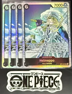 4x One Piece OP11-092 SR Helmeppo - English - Foil - Playset - TCG - NM/M - Image 1