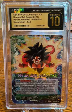 Dragon Ball Super Card Game BT20-054 Son Goku SS4 Betting It All Power CGC 10 - Image 1