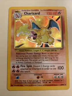 Charizard Holo Base Set Pokemon Card 1999 4/102 - Image 2