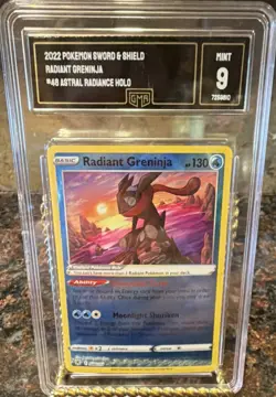 Pokemon Radiant Greninja #046/189 Swsh10 Astral Radiance 2022 GMA 9 Holo Card - Image 1