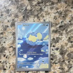 Pokemon Spheal 199/192 Reverse Holo Basic SV08 Surging Sparks Powder Snow Card - Image 1