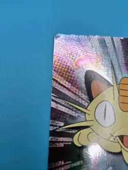 Meowth #52 Chrome Holo Foil Starburst Rare Pokemon 1999 Topps Card TV Animation - Image 3