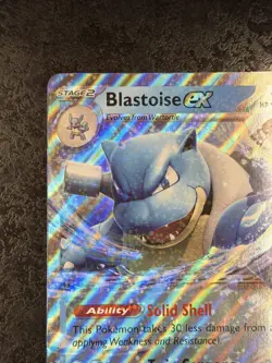 Pokemon Blastoise Ex 009/165 HP 330 STAGE 2 Jumbo Card (Oversized) - Image 2