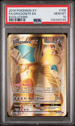 Dragonite EX 106/108 - Evolutions - Graded PSA 10 GEM MINT Pokemon Card - Image 3
