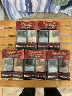 5 Duel Decks: Merfolk vs. Goblin Set Magic The Gathering NIB FACTORY SEALED mtg - Image 1