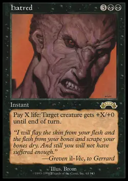 MTG Magic the Gathering Hatred (64/143) Exodus HP - Image 1