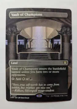 1x Vault Of Champions Borderless NM - CMM MTG EDH Land Black White x1 - Image 1
