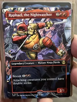 Raphael, the Nightwatcher (Borderless Scene) MTG TMT Ninja Turtles - In Hand - Image 1