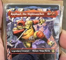 Raphael, the Nightwatcher (Borderless Scene) MTG TMT Ninja Turtles - In Hand - Image 5
