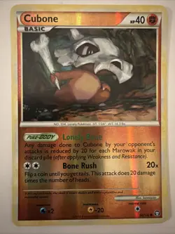 Pokemon TCG Cubone 60/102 Reverse-Holo 2010 - Image 1