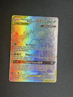 Pokemon Pheromosa & Buzzwole GX 215/214 Secret Rare Sm-Unbroken Bonds Holo - Image 2