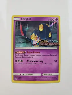 Pokemon TCG Seviper SM46 Black Star Promo Burning Shadows Stamped VLP - Image 1