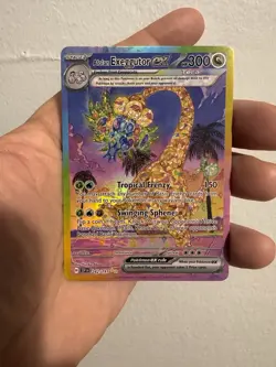 Pokemon Alolan Exeggutor EX 242/191 SV08 Surging Sparks **Fan ArtCard** - Image 1