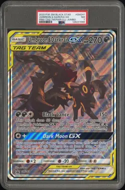 2020 Pokemon Sm Black Star Promo #SM241 Umbreon & Darkrai Gx PSA 7 Jumbo - Image 1