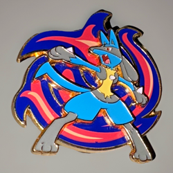 Pokemon 2022 Lucario VSTAR Premium Collection Box Enamel Pin #121 - Image 1