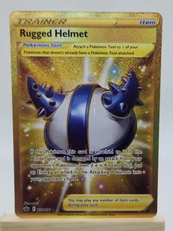 Pokemon Rugged Helmet 228/198 Secret Rare Full Art Holo Trainer Chilling Reign - Image 1
