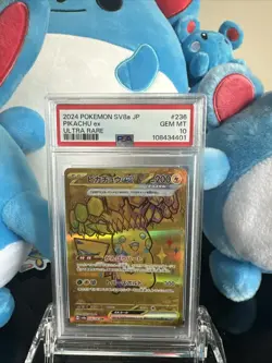 PSA 10 Pikachu ex UR Ultra Rare 236/187 sv8a Terastal Festival Japanese Pokemon - Image 1