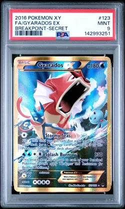 PSA 9 GYARADOS EX 123/122 FULL ART SECRET BREAKPOINT POKEMON ✨ - Image 1