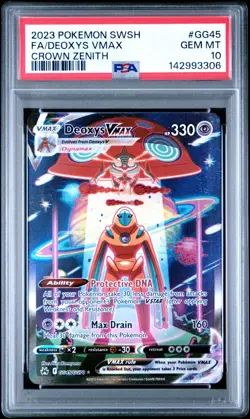 PSA 10 DEOXYS VMAX GG45/GG70 FULL ART CROWN ZENITH POKEMON 😍 - Image 1