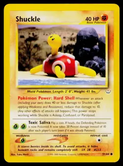 Shuckle Unlimited #51/64 Common Pokemon Neo Revelation NM-LP - Image 1