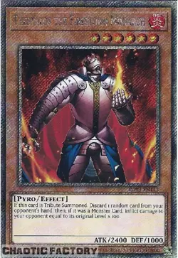 YUGIOH RA03-EN143 Thestalos the Firestorm Monarch Platinum Secret Rare 1st Editi - Image 1