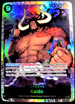 Kaido OP08-079 SR ONE PIECE Tcg Card Game NM BLACK - Image 1