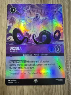 Disney Lorcana TCG Ursula Sea Witch (Epic) 208/204 M/NM Condition - Image 1