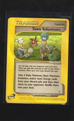Pokemon Card - Town Volunteers Aquapolis 136/147 Uncommon Non-Holo - LP - Image 1