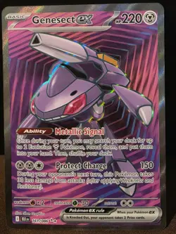 Pokemon Genesect EX TCG Card 161/086 Black Bolt Ultra Rare Full Art - Image 1