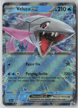 Veluza ex 043/159 Pokemon TCG Journey Together Holo Rare Card (Near Mint) NM 1 - Image 1