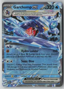 Garchomp ex 038/182 Pokemon TCG Paradox Rift Holo Rare Card (Near Mint) NM 1 - Image 1