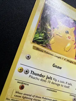 Pikachu (Red Cheeks) - 58/102 - Pokemon Base Set Shadowless Card WOTC LP - Image 2