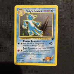Pokemon TCG Misty's Golduck Holo Rare Card 12/132 Gym Challenge Unlimited NM - Image 1