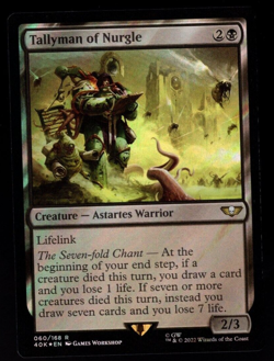 Tallyman of Nurgle 060/168 Rare Surge Foil Warhammer 40K MTG Near Mint - Image 1