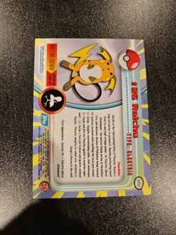 1999 Topps Raichu #26 Pokemon TV Animation Edition, Series 1, Blue Logo - Image 2